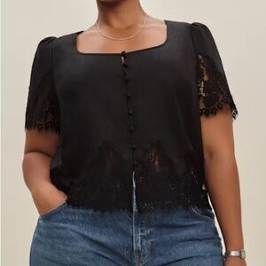 NWT Reformation Josie Linen Top Es